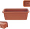 KADAX Fioriera da balcone, in plastica, resistente alle intemperie, per la coltivazione di fiori, erbe e piante (rosso mattone, 40 cm), K9970