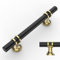 Amerdeco 10 Pack Black & Gold Cabinet Pulls 3.75 Inch(96MM) Hole Centers Kitchen Cabinet Handles Cabinets Hardware Drawer Pulls AM002