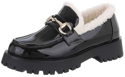 Ital Design Damenschuhe Halbschuhe Mokassins, DES951-1M-, Kunstleder, Schwarz, Gr. 41