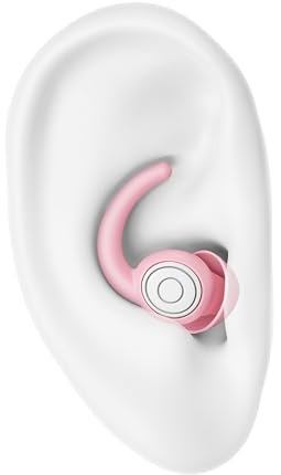 Ohrstöpsel zur Druckentlastung im Flugzeug, Reiseutensilien für Frauen, Männer und Kinder im Flugzeug, weiche, bequeme ohrstöpsel zum schlafen noise cancelling (rosa, S/L)
