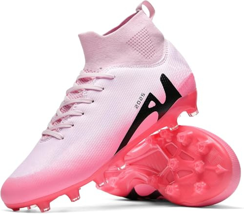 Kmrlofiy Fußballschuhe Herren Professionelle Fußballschuhe High Top Spike Cleats Fussballschuhe Outdoor Sport Athletics Herren Junge Sportschuhe Trainingsschuhe (ZQX-1, 43EU)