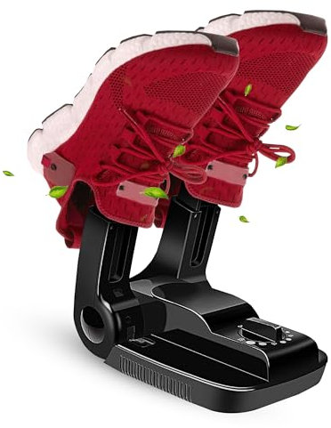 Vonia Schuhtrockner mit Timer - Schuherfrischer - Geruchsretter - Schuhtrockner - Schwarz (Mit Ozon)