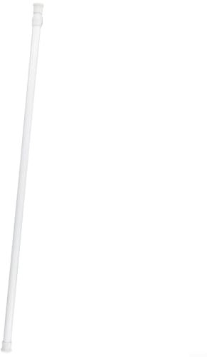 Yhenlovtt Bastone telescopico bianco a molla, estensibile, senza foratura, asta estensibile per finestra, asta per tenda regolabile, per cucina, bagno (60-110 cm)