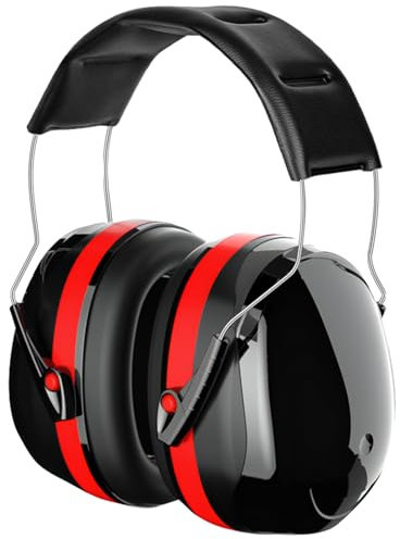 flintronic Casque Anti Bruit Adulte, SNR 28dB Casque Pliable Réglable, Protection Auditive Confortable Recommandée, Serre-tête Souple pour Bruits de Chantier Forts et Champ de Tir