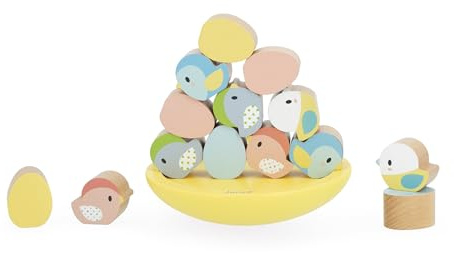 Janod - Wooden Balancing Game - Stacking Toy - Develops Concentration and Dexterity - Early Years and Beginners - From 24 Months, J05146