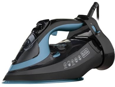 BLACK+DECKER BXIR22006AGB Cord/Cordless Steam Iron, 330ML, 2600W, Aqua & Black
