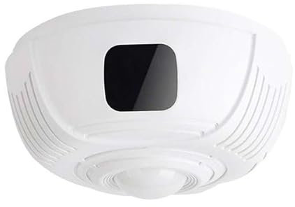 Eurowebbiz Detector de humo ficticio cámara espía WiFi HD audio bidireccional 330° con función de rotación