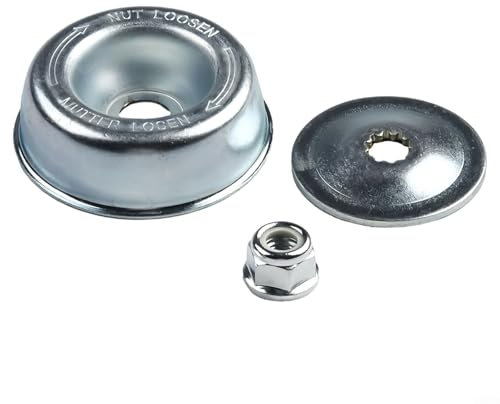 Entgoinggo Kit de fijación de tuerca de cuchilla de caja de cambios de metal, desbrozadora de jardín para FS350 FS360 FS400 FS410 FS450 arandela biselada tuerca de placa