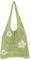Ausing Strandtaschen Damen Gehäkelte Tragetasche Strandtasche Umhängetasche Handgewebte Blumen Grün