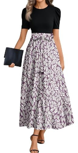 Robe Femme Blanche De Plage Mariage Invitée Demoiselle d'honneur Pastel Pute Robe Voile De Coton Rose Vintage Morgan Soirée Et Cocktail Mariage Luxe (A35,XXL)