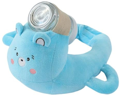 Neugeborenen-Flaschenfütterungskissen, Verstellbares Stützkissen für die Flaschenfütterung, Baby Bottle Support Pillow, Ergonomisches Design Zur Entlastung Von Handgelenk Und Armen,Bequem (Blau)