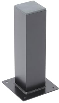 Bentatec Tischbein gerade 80 x 80 mm aus Stahl – Höhe 32 cm – Einzeln oder im 4er-Set erhältlich (Schwarz matt, Einzeln)