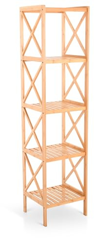 Raburg Hela Standregal, Badregal, 5 Böden, Höhe 153 cm, Bambus, holzfarben