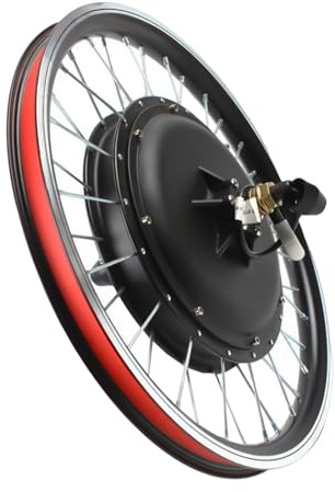 Kit de Conversion Vélo Électrique 20 Pouces 48V 1000W, Roue Arrière E-Bike avec Moteur Moyeu Sans Balais, Écran LED SW-810, PAS, Accélérateur au Pouce, Frein à Disque/V-Brake, pour moteur arrière Pede