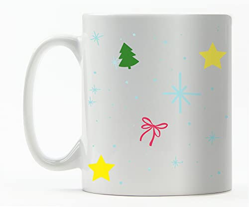1art1 Noël Nuit Étoilée Sapin Tasse À Café Mug 9x8 cm