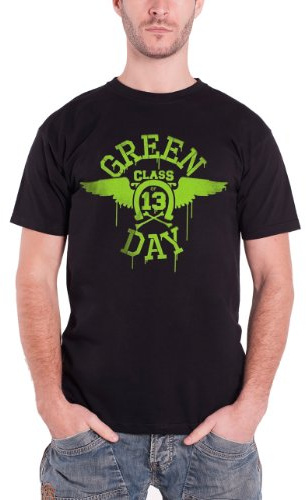 Green Day Mens Tee: Neon Black (Small) - Black - Small