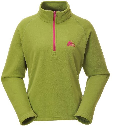 Cox Swain Women Fleecepullover Base, Colour: Green/Pink Zipper, Size: L