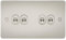 Knightsbridge FP4TOGPL FPAV4TOGPL Flat Plate 10A 4G 2 Way Toggle Switch-Pearl, Peal