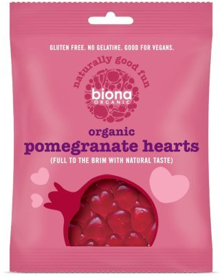 Biona Organic Pomegranate Hearts 75g X 6 (Pack of 6)