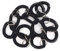 Bracelet porte-clés en plastique bobine extensible avec anneau inclus 10 Noir