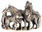 Windalf Ring NYMERIA 1.7 cm Wolfsrudel Schattenwölfe Edle Bronze (Bronze, 50 (15.9))