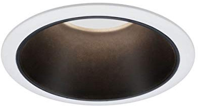 Paulmann Einbaustrahler Cole Coin, 3-Stufen Dimmbar, Ø 88mm, 1 x 6,5W, 460 lm, IP44 Spritzwasserschutz, 2700 Kelvin, Weiß/Schwarz, Einbauleuchte
