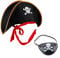 MAKFORT Fancy Dress Accessories Pirate Hat and Eye Patch Captain Costume Cap Halloween Masquerade Party Role Play Pirate Outfit