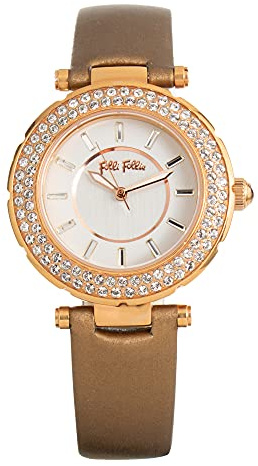 Folli Follie Women's Automatic Analogue Digital Watch with Leather Strap S0357008