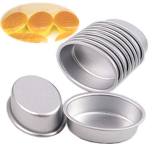 Werpower - 10 moldes ovalados de aleación de aluminio con forma de huevo para queso, molde para pasteles, pan, tartas, pudín, gelatina, bricolaje, panadería D00