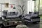 Luxury Life Dino Jumbo Cord Fabric Sofa 3+2 in Grey/Black (3 Plus 2 Set)