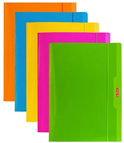 Herlitz® Color Blocking Aktentasche A4 mit Rundumgummi | Ordner Organizer Schutz | Praktisches Label | Universal | Für Büro Schulschule Studium | Farbmix