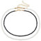 2 StüCk Boho Perlen Choker Halskette Einfache Einzelschicht Kette FüR Damen, Schwarz Und Weiß, Ideal FüR Alltag Und Partys