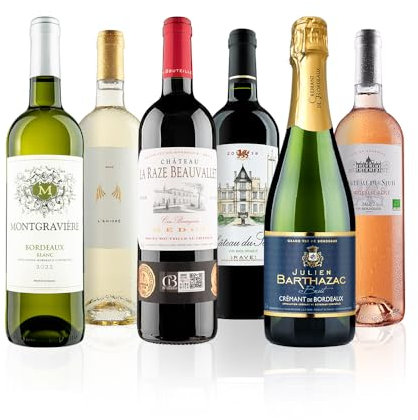 Virgin Wines - Best of Bordeaux Mixed Wine Case - 6 bottles (75cl) - French red wine, white wine, rosé wine & Crémant
