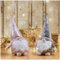 com-four® 2X Premium Weihnachts-Wichtel für die Weihnachtsdeko, winterliche Figur als Dekoartikel, niedlicher Kantenhocker als Raumschmuck oder Geschenk (2 Figuren silberfarben pink 37cm)