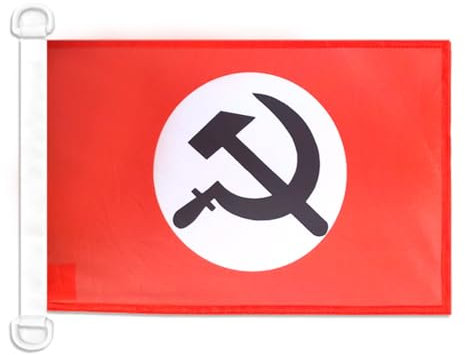 AZ FLAG Bootflagge Nationalbolschewistische Partei Russlands 45X30Cm - Nbp Bootsfahne 30 x 45 Cm Marine Flaggen