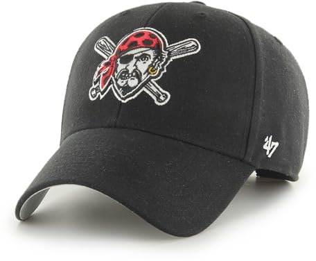 '47 MLB Pittsburgh Pirates Baseballcap Cap Kappe Basecap MVP Snapback Black