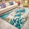 Dolphin Turtle Octopus 3D Ocean Teppiche Großes Wohnzimmer Teppich Schlafzimmer Kinderzimmer Rutschfeste Blaue Meerestiere Fußmatten für Küchenspüle,Krabbelmatte für Kinder (Blau 3,140 x 200 cm)