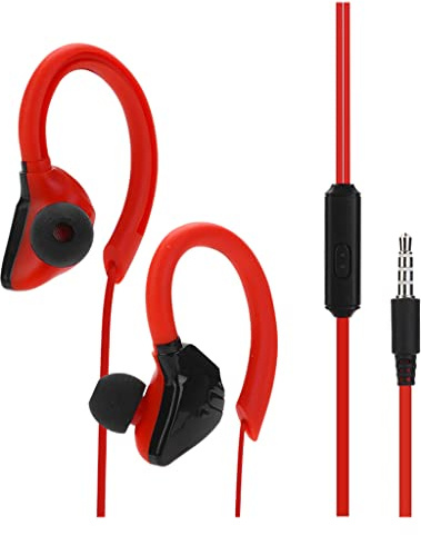 HDBD Sports Earbuds Wired with Microphone Wrap Around Earphones with Over Ear Hook in Ear Headphones for Cell Phones MP3/4