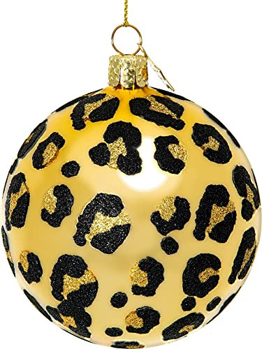 SIKORA BS536 Leo Muster Christbaumkugel Christbaumschmuck Glas Ornament Weihnachtsbaum Anhänger