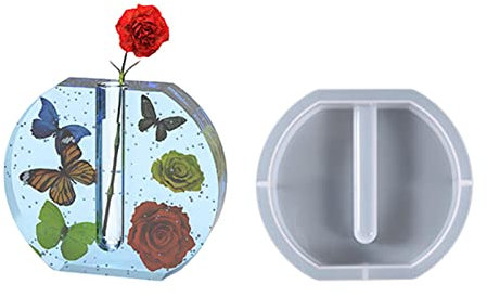 Peosevi Vase Silicone Moulds for Resin - Test Tube Flower Vase Resin Mould, Resin Mold for Plant Propagation Station, Vase Molds for Resin Casting with Test Tube for Hydroponic, Flowers