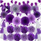 ZERODECO Party Deko, 41 Stück Lila Party Dekoration Papier Pompoms Girlande für Jedes Alter Geburtstag Bachelorette Mädchen Brautparty Hochzeiten Baby-Duschen Feste Partydekorationen