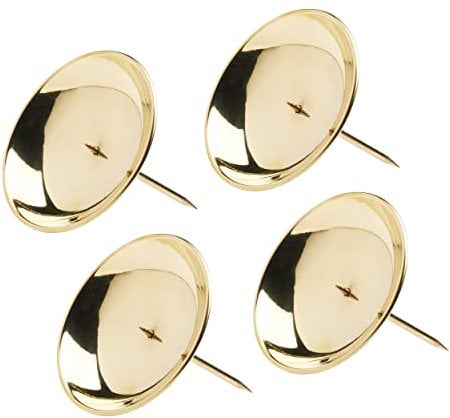 NKlaus 4X Adventskranz Kerzenteller Ø8cm Kranzteller Advent mit Dorn Messing Gold Deko 10659