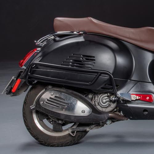 Lorababer Motorrad Highway Sturzbügel Motorschutz kompatibel mit Vespa GTS125 GTS300 GTS 125 300 GTV300 GTV 300 2007-2022 2019 2020 2021 Stoßstangenschutz Fallschutz (Schwarz)
