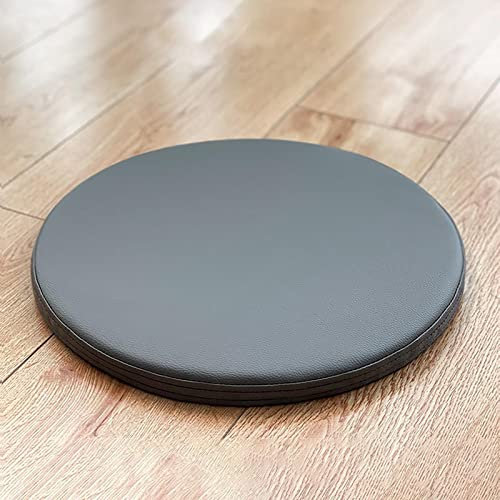 Stuhlkissen Rund 35cm, Sitzkissen Stuhl Rund Antirutsch, Stuhlkissen Outdoor Wasserfest Schmutzabweise Sitzpolster Gartenstuhl 35cm Durchmesser Ohne BäNder Leder Bezug Mit ReißVerschluss Mittelgrau