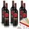 Rosiere Rouge, süß & fruchtig, sortenreines Weinpaket + VINOX Winecards (6x0,75l)