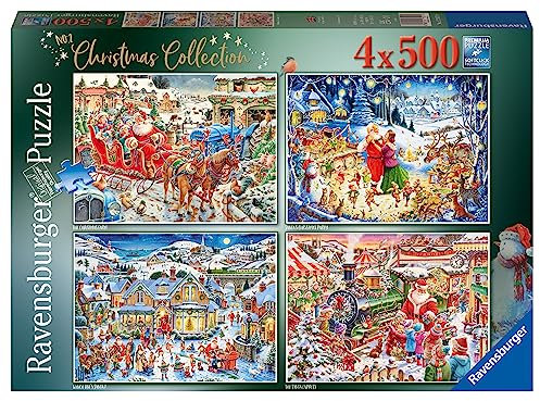 Ravensburger Roy Trower Christmas Collection No.2-4x 500 Piece Jigsaw Puzzles for Kids Age 10+