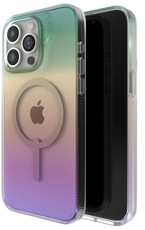 ZAGG Milan Snap Iridescent Case for iPhone 15 Pro Max | Drop Protection, 13ft/4m, Durable Graphene, Scratch-Resistant, Wireless Charging, MagSafe Case