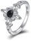 HUKKUN Hexen Ring Damen Silber 925 Keltischer Hexen Knoten Ring Hexen Schmuck Geschenke