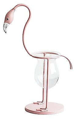 BEIJIALY Flamingo-Hydrokultur-Vase, Rosa Desktop-Glas-Pflanzgefäß, Hydrokultur-Vasen, Anzuchtstationen, Vase, Terrarium, Blumentopf, Tischdekoration für Hydrokultur-Pflanzen zu Hause(A)