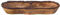 Divit Shilp Natural Wooden Tray, Serving Bowl for Salad, Veggies and Fruits, Large Deep Tray for Family, Party. (Bark Edge with Two Compartments)